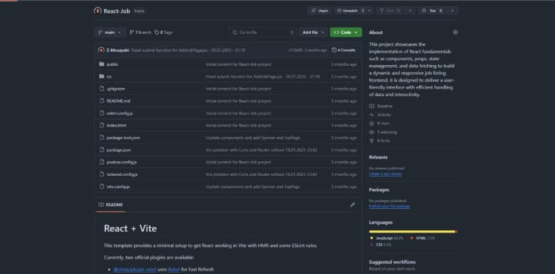 React Job Board — Dynamic job-listing frontend