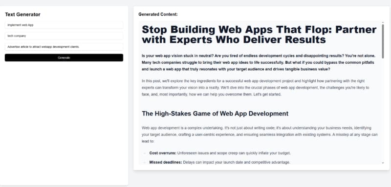 AI Text Generator — Brand-consistent copywriting on the OpenAI API